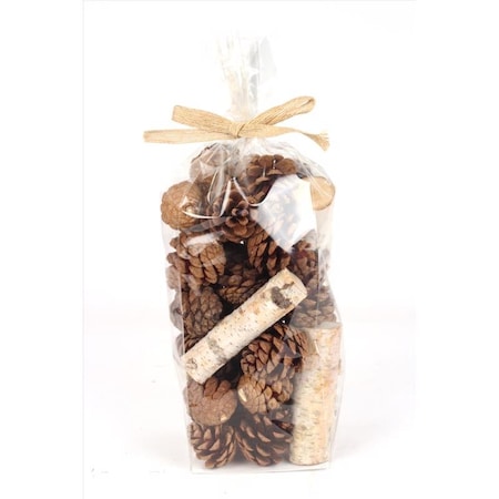 Second Nature Second Nature Natural Birch and Pinecone Centerpiece 04987